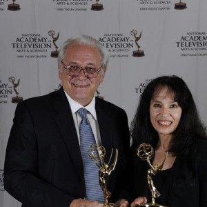 Huntington Documentary Producers Win Emmy for "See Them Dance" John Witek & Deborah Novak with their Emmy for STEVEN CARAS: SEE THEM DANCE.